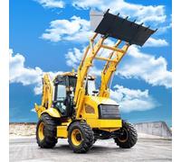 Two Way Backhoe Loader Excavator Mini Towable Backhoe Loader Efficient Digging Loading for Small Farms, Homesteaders, and Property Maintenance