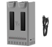 Two-Way Charging Hub for DJI Avata 360, Fast Charging Dock Station Fully Charge 2 Batteries in 50 Minutes, Drone Battery Charger with USB-C Cable