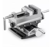 Two-Way Compound Cross Slide Vise - 3 Inch Jaw Width, Aluminum Alloy Construction with Adjustable Guide Rail, for Mill, Drill Press, Woodworking, Metalworking & DIY Projects