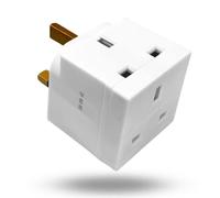 Two Way Double Plug Adapter, Multi Plug Extension Adapter UK, 3 Pin Socket Extensions 13 Amp 250V Plug Extender Multiplug for Home Phone, Laptop, Socket Pin wall plugs for Office & Home Accessories.