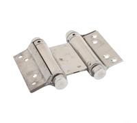 Two-way double spring hinge stainless steel with automatic closing and adjustable bearing load, designed for use on multiple swing door types (3in)