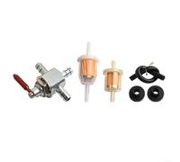 Two Way Fuel Shut Off Valve Assembly with Complete Installation Package Including Filters and Hose Clamps