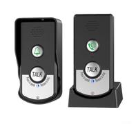 Two Way Intercom Doorbell System, Long Range 1000m Wireless Communication, Rechargeable Battery Indoor Outdoor Units, IP54 Rated for Home and Business Use