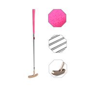 Two Way Junior Golf Putter Stainless Steel Kids Putter Both Left and Right Handed Easily Use for Kids Ages 9-12 (gold head+pink grip,29 inch,age 9-12)