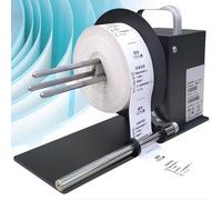 Two-Way Label Rewinder - Automatic Compact Label Rewinder with 9 Gears and Stepless Speed Adjustment, 100-240V, 24V Output, Rewind Speed 1-10 in/s for Offices and Warehouses