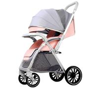Two-Way Large Wheel Foldable Baby Stroller can sit or Lie Down portablehigh view0-3 Years oldfour-Wheel Shock-absorbingBaby Stroller B,31 * 54 * 92CM