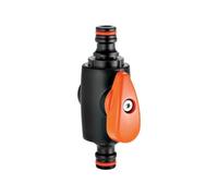 Two-Way, Male/Male Hose Connector with Shut-Off Valve - 8611 - Claber