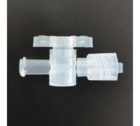 Two-Way Male to Female Stopcock, 20 Pack 2 Way Stopcock Multicolor PP Lock Cap for Fluid Transfer and Printing(Transparent)