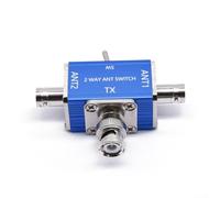 Two-Way Manual Coaxial Antenna Switch - 1 Input, 2 Outputs, 0-50 MHz, 100W Power Handling, Aluminum Alloy Housing, for Amateur Radio Use(BNC)