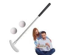 Two Way Putter Club - Indoor Golf, Training Tool | Zinc Alloy Head Practice Putter With Steel Shaft Handle For Bedroom Office Living Room Carpet Use, Golf Accessory For Teens Adults Beginners