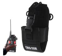 Two-way radio bag, heavy duty nylon walkie talkie case with secure strap design, protective internal cover for outdoor activities, practical talkie accessories, hiking, camping, safety