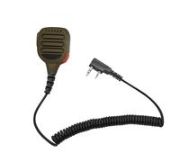 Two Way Radio Shoulder Mic Remote Speaker Microphone with 3.5mm Audio Jack for Baofeng for Kenwood for Retevis Walkie Talkie (Coffee)