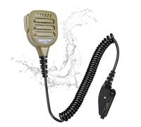 Two Way Radio Shoulder Mic Remote Speaker Microphone with 3.5mm Audio Jack for Kenwood Nexedge Viking nx200 nx300 nx5200 nx5300 nx 3220 5300 tk2180 vp600 Walkie Talkie (Coffee)