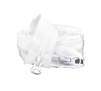 Two Way Separating Zipper 2pcs 8# Resin Zipper for Clothes Single/Double Open-End Zip Garment Large Zips Bag Closure Sewing Zippers(White-DoubleSlider,150cm)