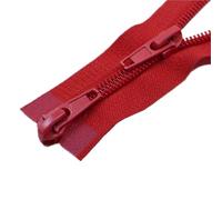 Two Way Separating Zipper 5# Nylon Double-Slider Zipper Sleeping Bag with Fine-Tooth Clothing Top and Bottom Open with Tail Extended Length(Red-150cm)