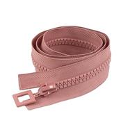 Two Way Separating Zipper， 8 Resin Two Way Open End Zipper Single Double Sliders 60-120cm(DarkPink,DOUBLESLIDER-100CM-COLOR 01)