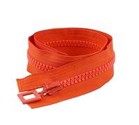 Two Way Separating Zipper， 8 Resin Two Way Open End Zipper Single Double Sliders 60-120cm(Red,SINGLESLIDER-80CM-COLOR 01)