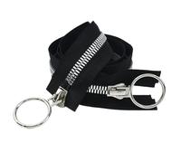 Two Way Separating Zipper， Resin Two Way Zip No5No8 60-100cm Silver Gold Jacket Bag Repair Kit O Ring Puller Open End(Silver-No8,60cm)