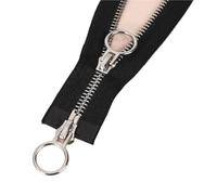 Two Way Separating Zipper， Two Way Zip Zipper 5 Double Ended Metal for Garment(Black-80cm)