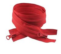 Two Way Slider Zip 2/5Pcs 80-150cm Sewing Zippers for Clothes Separating Zipper 5# Open-End Double Sliders Bags Zip for Jackets(Red,NO5-2PCS_100CM)