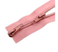 Two Way Slider Zip 5# Nylon Double-Slider Zipper Sleeping Bag with Fine-Tooth Clothing Top and Bottom Open with Tail Extended Length for Jackets(Pink-200cm)
