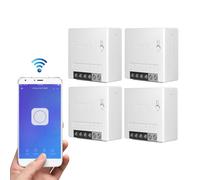 Two Way Smart Switch 10A AC100-240V Works with Amazon Alexa Google Home Assistant Nest Supports DIY Mode Allows to Flash the Firmware 4pcs