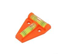 Two-Way T-Shaped Bubble Level in Bright Orange ABS for Quick Levelling, Compact Caravan and Leveller with Fluorescent Visibility