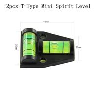 Two-Way T-Shaped Horizontal Bubble Level for Precision Levelling - 30 Arcmin Accuracy, Acrylic Construction, 42 x 30 x 12 mm (Non-Magnetic), 2-Pack (42 * 30 * 12mm)