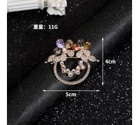 Two Way T Shirt Hem Knot Pin Alloy Brooch | Two-way design, scarf clasp and t-shirt hem knot, alloy material, electroplated shine, 5x4cm compact size