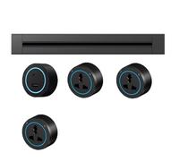 Two-Way Track Power Socket with Adapter, Wall-Mounted Removable Power Sliding System, Anti-Shock Design, 8000W Power Capacity