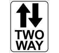 Two Way Traffic Arrows Sign Metal Tin Sign12x16 Inches Caution Danger Safety Security Warning Notice Signs