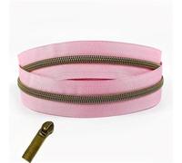 Two Way Zip 1-5Meters 5# Bronze Nylon Zippers Tape with Zipper Slider Head Plastic Coil Zips Clothing Decor Zip Repair Kits DIY Accessories