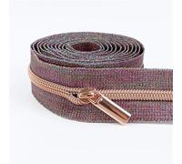 Two-Way Zip 2pc 1-5M 5# Nylon Zipper Tape with Zippers Slider for Bag Clothing Coil Zips Pulls Decoration Zip Repair Kit DIY Sewing Accessories(Color 4,3.0Meters)