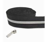 Two-Way Zip 2pc 2-10M 3# 5# Nylon Zippers Tape At Bag Backpack Zipper Slider Coat Jacket Zips Pulls Repair Kits DIY Sewing Accessories(Black,3.0Meters,Color-03)