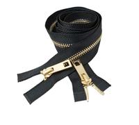 Two-Way Zip 2pc 5# Zippers 80/100/120cm Two-Way Open-End Auto-Lock Double Sliders Teeth Zip for Jackets Coats DIY Sewing Accessories(Black,80cm)