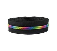 Two-Way Zip 2pc 5Meters 5# Nylon Zipper Tape Zippers Slider Decorative Zip Pulls Repair Kit Sewing Closures DIY Accessories(ZA016-Black)
