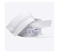 Two Way Zip 2Pc Zippers Black White Double Slider Open-End Zips for Sewing Coat Clothing Tent DIY Accessories for Sewing(4,100cm)