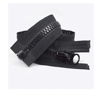 Two Way Zip 2Pc Zippers Black White Double Slider Open-End Zips for Sewing Coat Clothing Tent DIY Accessories for Sewing(2,90cm)