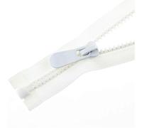 Two-Way Zip 2pcs Single and Double Open Resin Zipper for Clothes Jacket Coat Long Zip DIY Sewing Crafts 8#15# 70 80 90 100cm(White Single Zipper,80cm,NO.15)