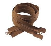 Two-Way Zip 3pcs 5# Resin Zipper Open-end Double Slider Long Zippers Down Jacket Overcoat Clothing Bags Zip Repair Kit Sewing Sewing Supplies(Brown,No5-120cm)