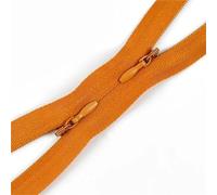 Two-Way Zip 5/10Pcs 3# 60/120cm Invisible Nylon Zippers with Double Sliders Dress Pillow Replace Garment Zips Repair Kit DIY(Orange,120cm-5Pcs)
