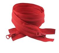 Two Way Zip 5# 1Pc Colorful Resin Zipper 80-150cm Open-End Zippers Clothing Decor Zip Backpack Closure Zips Luggage Sewing(Red,No5-120cm)