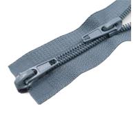 Two Way Zip 5# Nylon Double-slider Zipper Sleeping Bag With Fine-tooth Clothing Top And Bottom Open With Tail Extended Length(Grey-100cm)