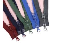 Two-Way Zip 5pcs Resin Zipper #5 Double-Ended Two-Way Colorful Down Jacket Outerwear Long Sleeping Bag Pull(Color-B-70cm)