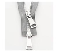 Two-Way Zip 70/90cm Double Slider Two-Way Zipper Metal Zippers for Jacket Sewing Garment Accessories Handmade Supplies(Gray,70 cm)