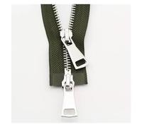 Two-Way Zip 70/90cm Double Slider Two-Way Zipper Metal Zippers for Jacket Sewing Garment Accessories Handmade Supplies(Green,70 cm)