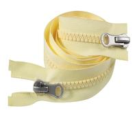 Two-Way Zip 8# Resin Coarse-Tooth Down Jacket Zipper, Long-Length Double-Ended Two-Way Clothing Outerwear Large Pull 110cm for Sewing(Color-01)