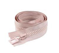 Two-Way Zip 8# Single/Double Sliding Zipper Open End Resin Zip Jacket Long Colorful Zips for Clothing Decor Sewing for Sewing(Pink,DOUBLESLIDER-80CM_Color 01)