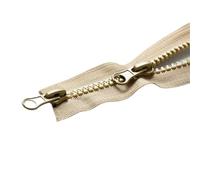 Two-Way Zip Down Jacket Double-Ended Zipper #5 Resin Clothing Long Two-Way Bidirectional Accessories 80cm(Beige)