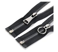 Two-Way Zip Zipper Black Open Close-end Zippers Pull(Oblong Slider,150cm)